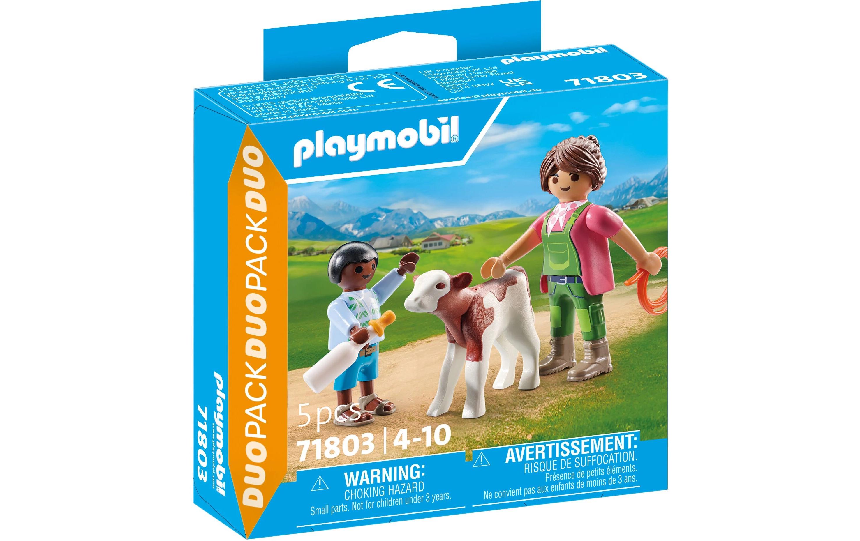 Duo Pack Bäuerin mit Kind und Kalb 71803Spielfiguren-Set