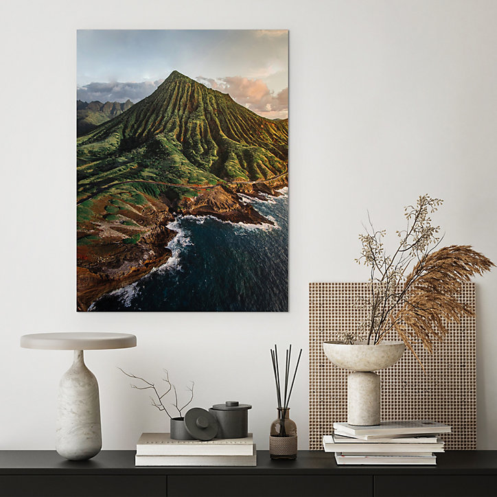 Toile montagne marron, vert Dada Art l.60 x H.80 cm