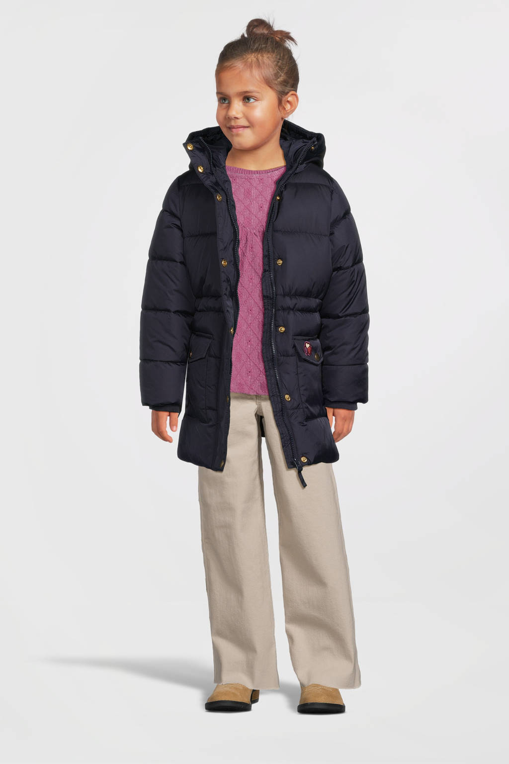 Z8 gewatteerde winterjas Xava donkerblauw