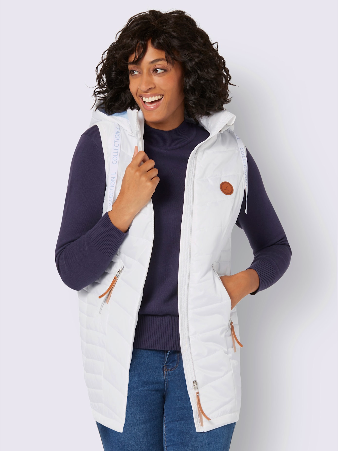 Gilet matelassé long coupe longue tendance