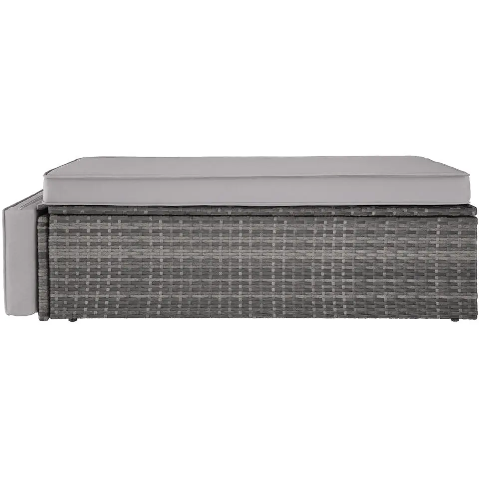 tectake Wicker loungesofa Corfu, Grijs