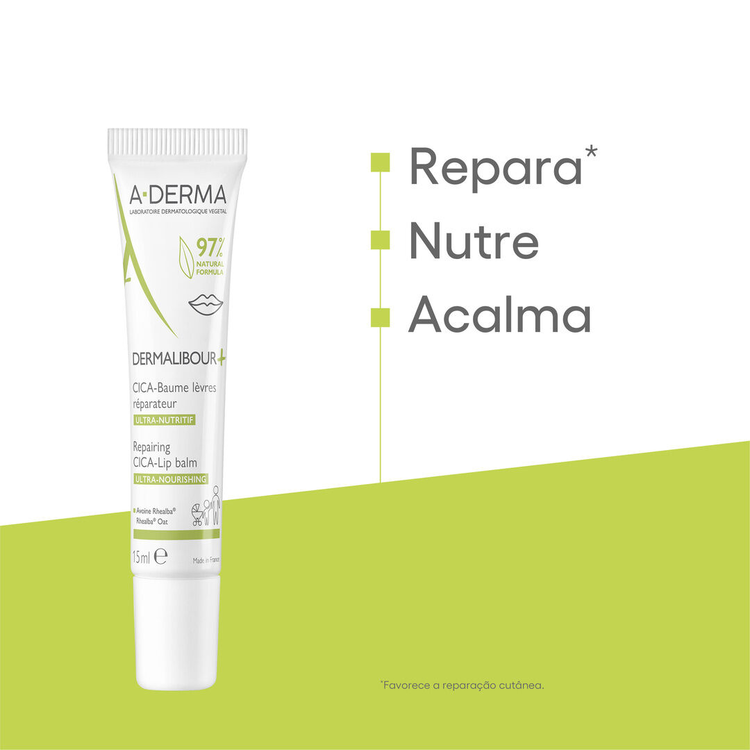 Dermalibour+ - Bálsamo Lábios Reparador CICA - 15ml