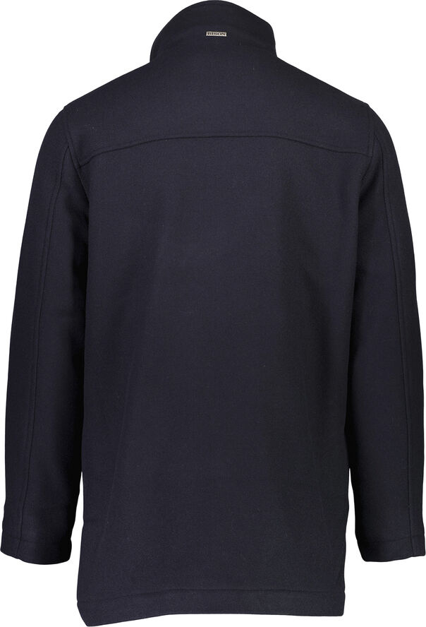 Bison Relaxed-fit wool car coat Blå