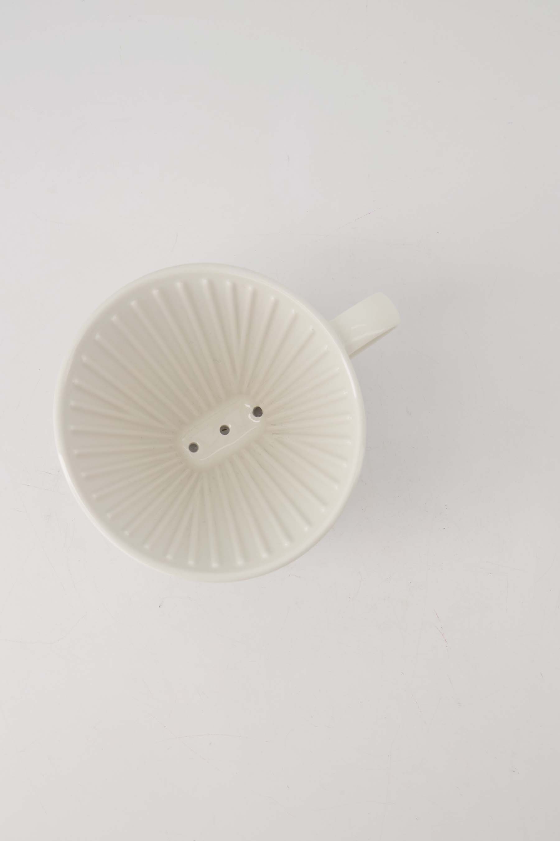 koffiefilterhouder keramiek hartje wit/goud