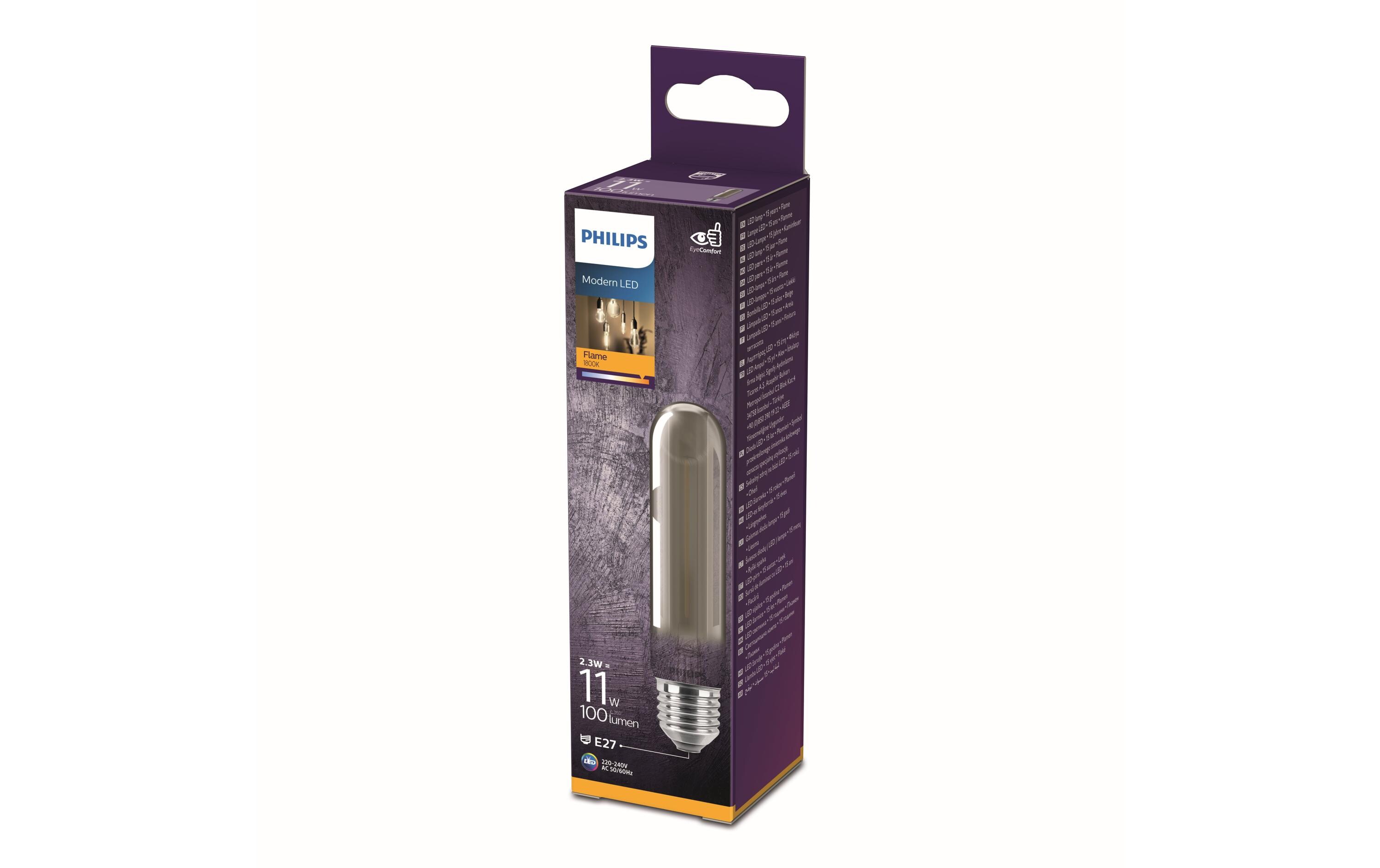 Lampe LEDcla 11W E27 T32 smoky ND WarmweissLeuchtmittel T32 mit Rauchglas