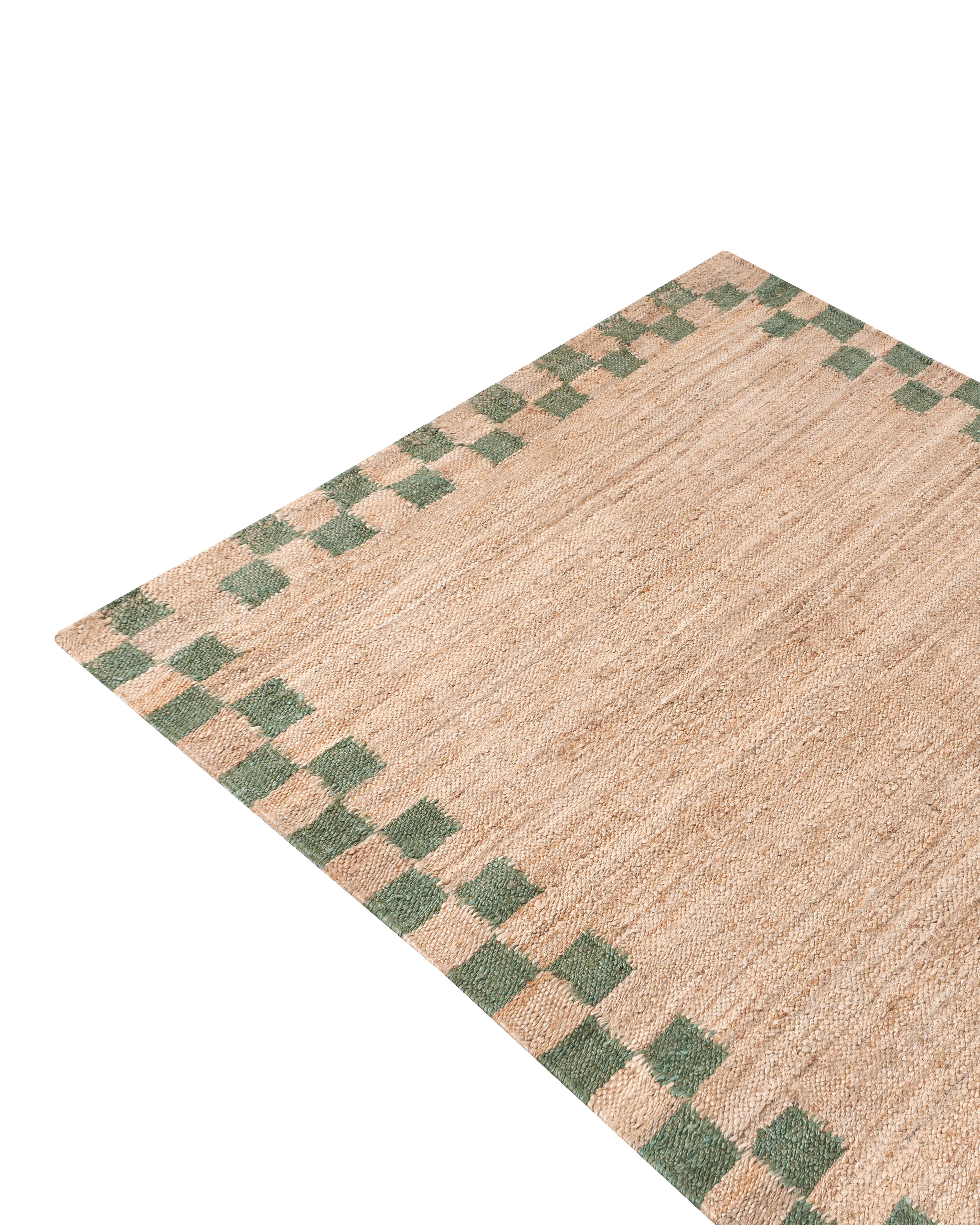 Vloerkleed BEED Beige/groen 160 x 230 cm Jute