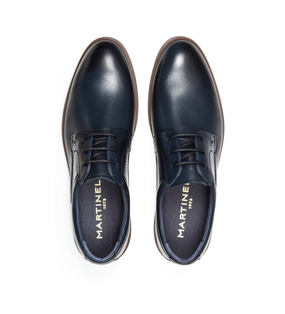 Sapatos Martinelli Douglas em couro azul marinho