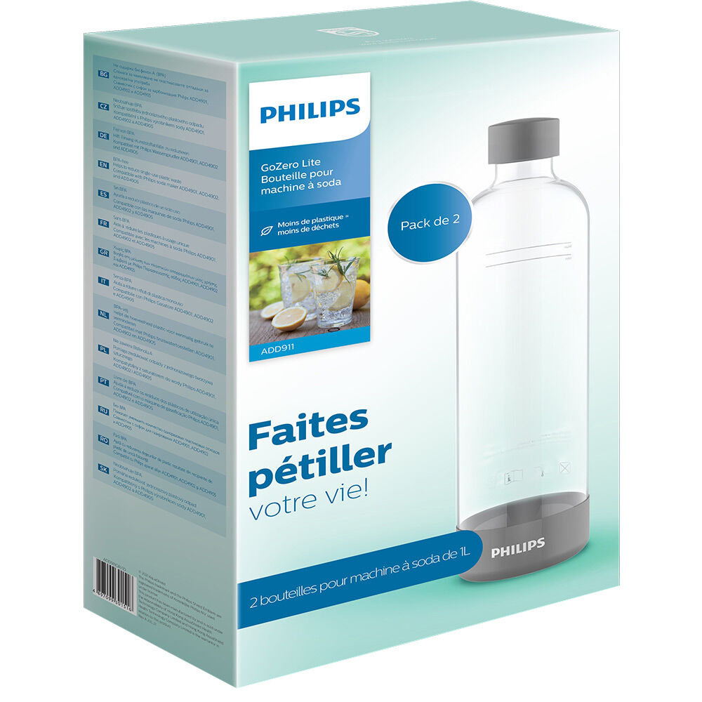 Bouteille 1L pour machine à soda Gris x2