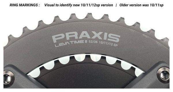 Pédalier Praxis Works Alba M30 X-Spider 52/36 dents