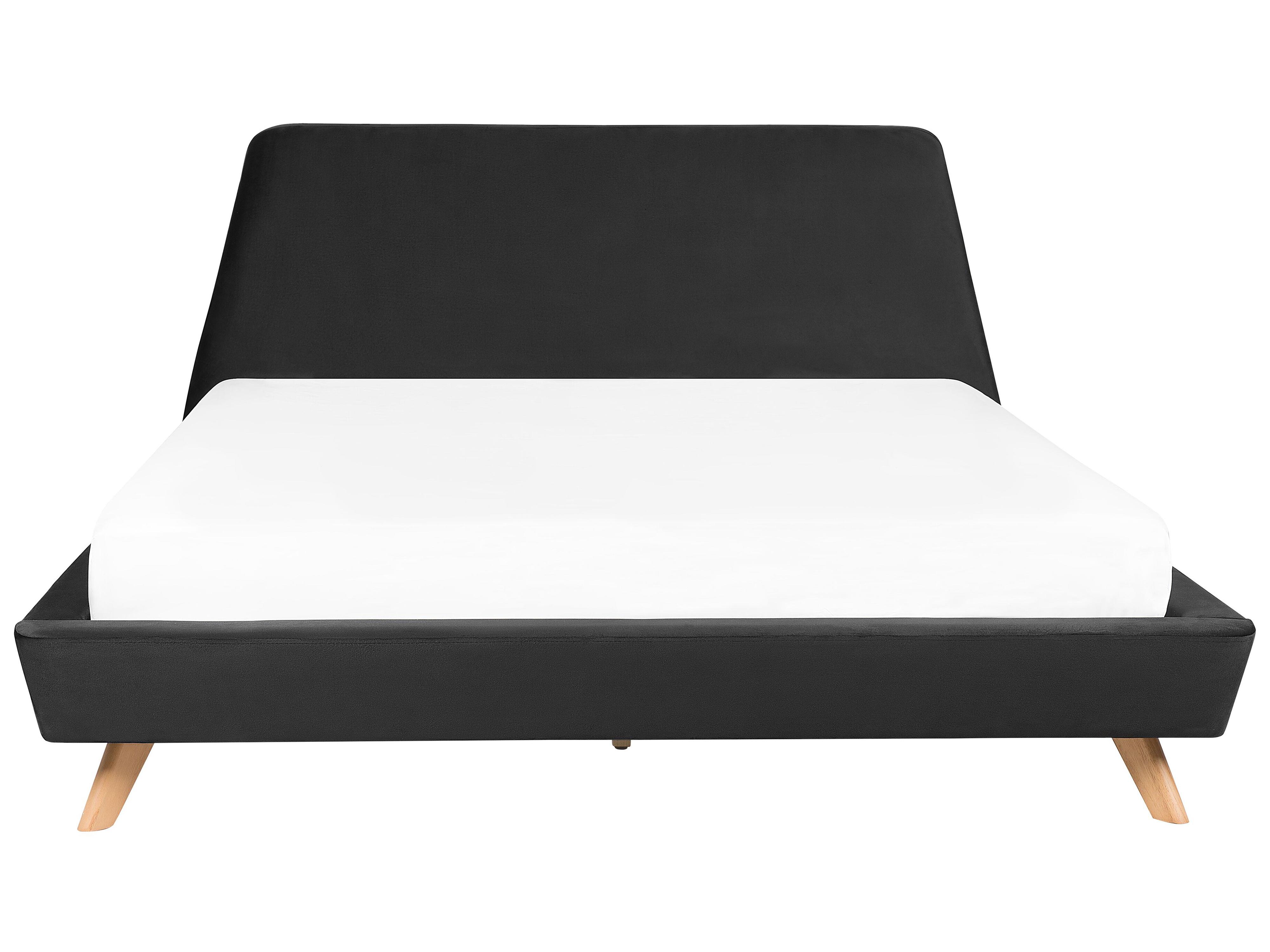 Bed Fluweel VIENNE 180 x 200 cm Zwart