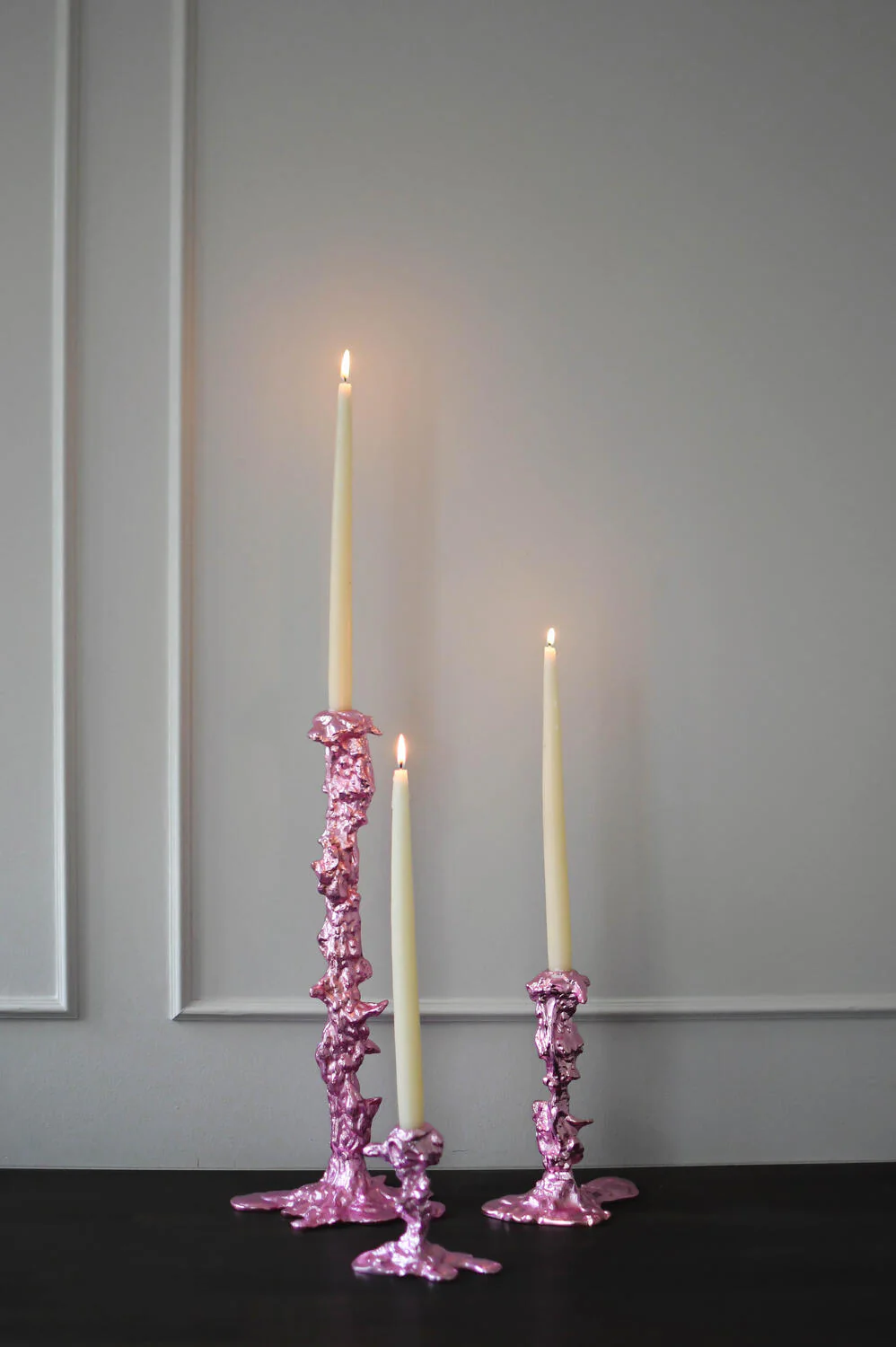 POLSPOTTEN  Drip lysestage, S -pink
