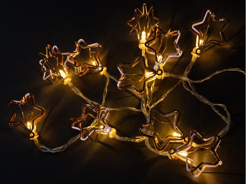 COCON LED-Lichterkette Sternenringe, 135 cm Dekorative Weihnachtsbeleuchtung