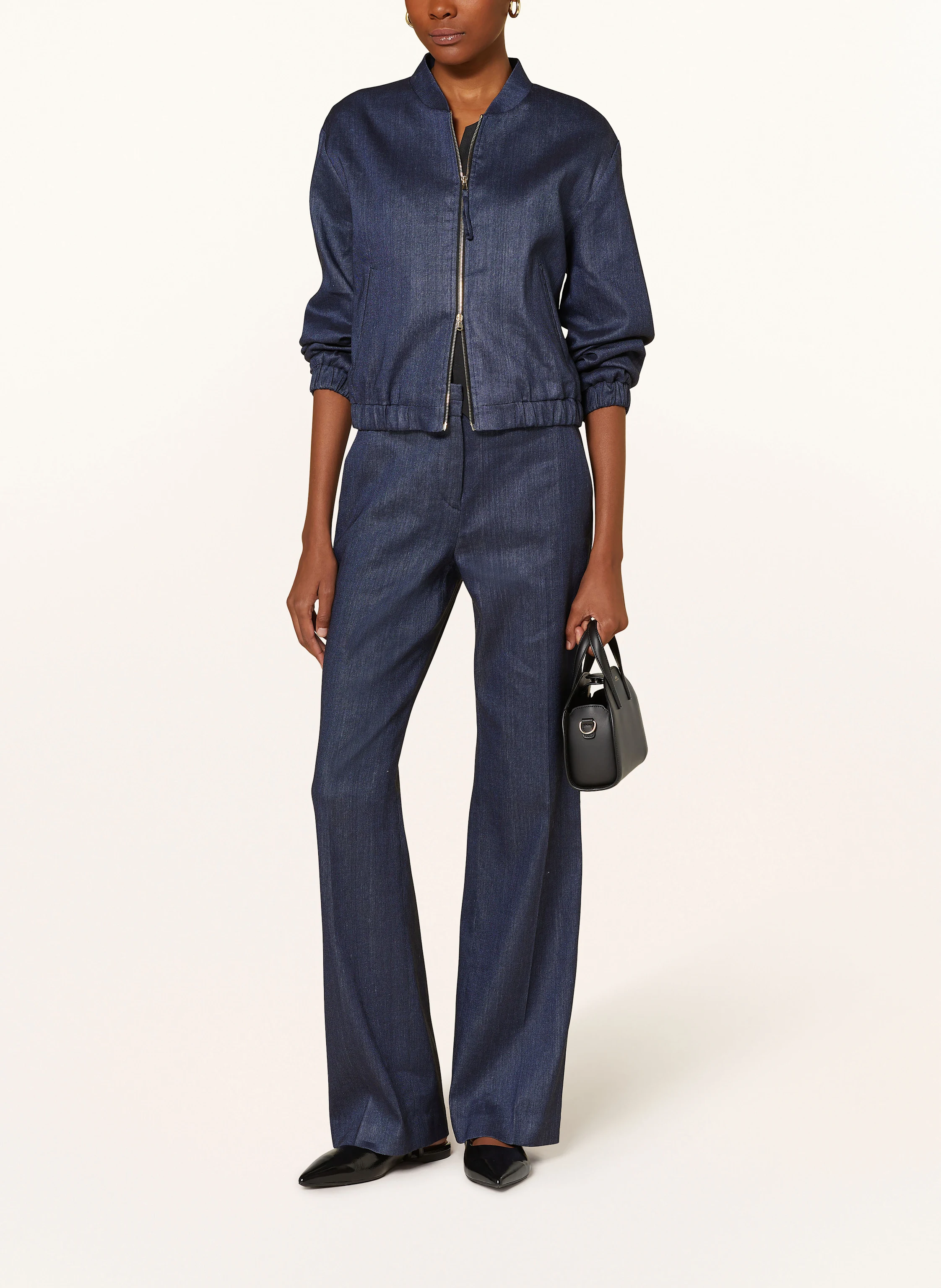 RIANI Blouson in Jeansoptik mit Leinen