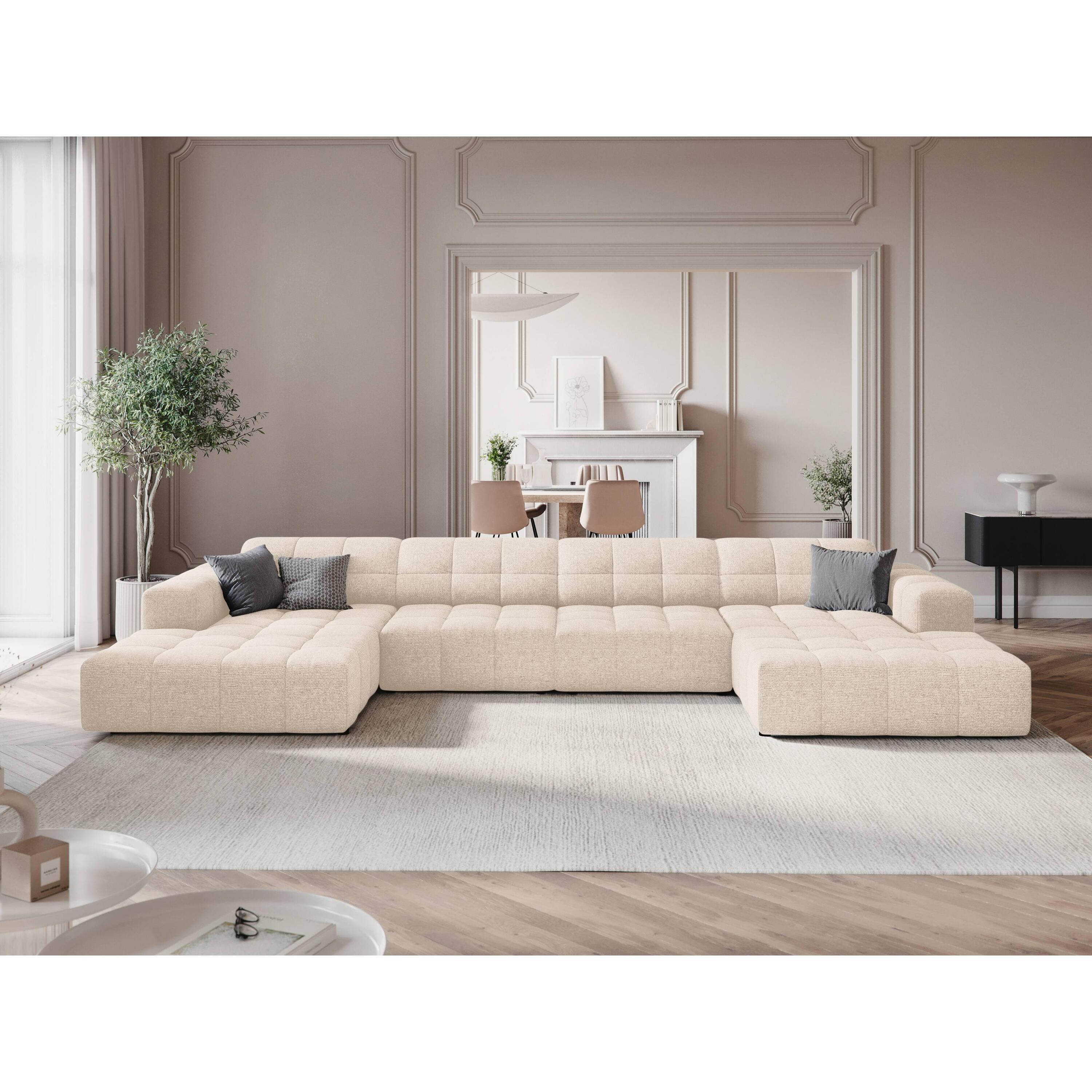 Cosmopolitan Design Chicago U-bank  - Chenille - CrÃ¨me