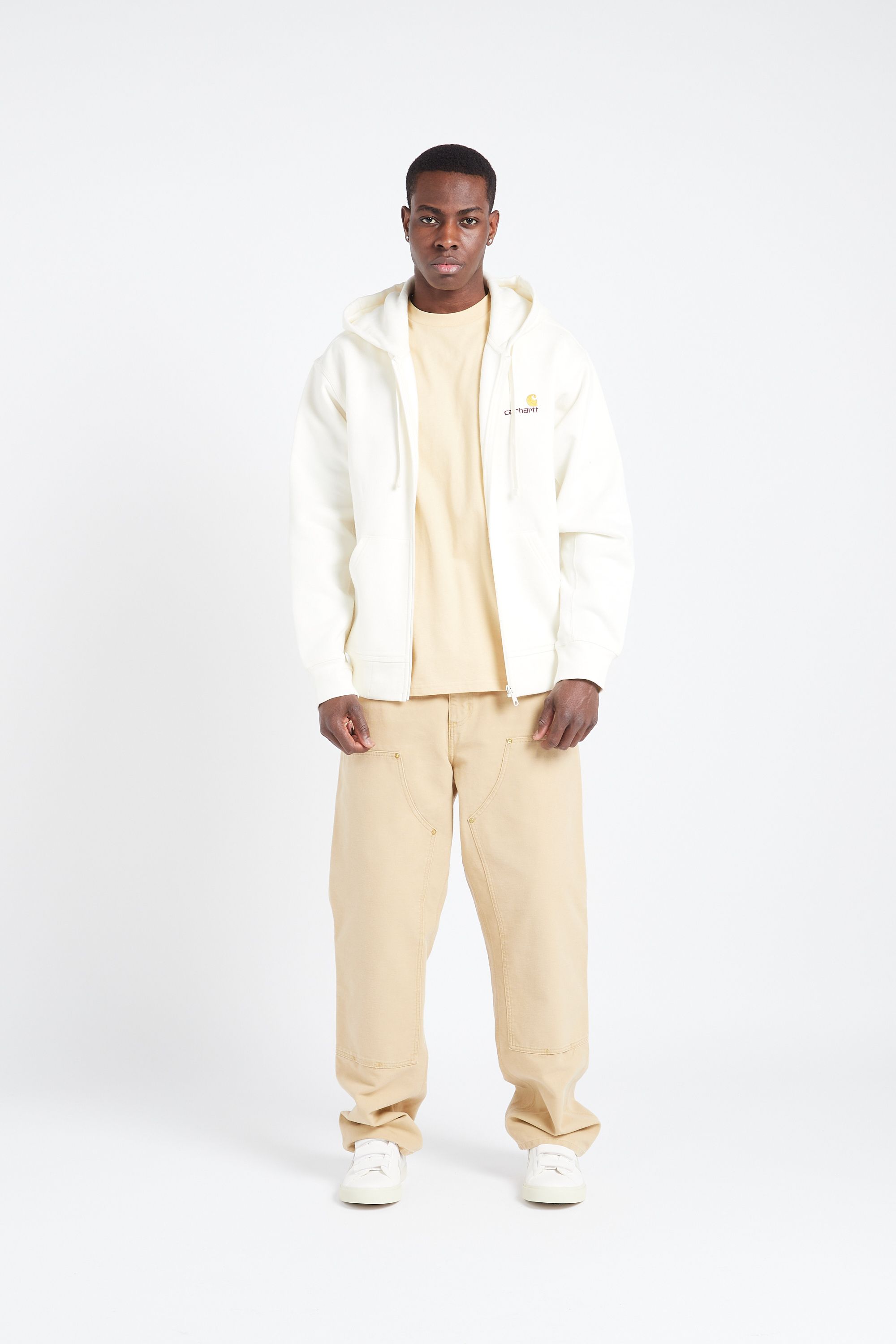 CARHARTT WIP Hoodie Hooded American Script Jacket Beige