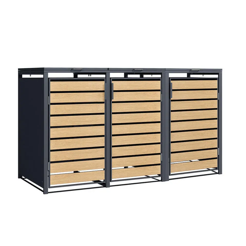 Kliko ombouw - 3 containers - Houtlook