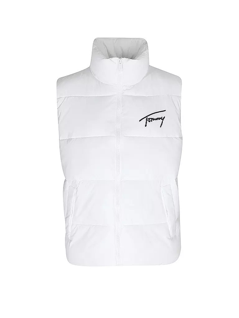 TOMMY JEANS Steppgilet  weiss