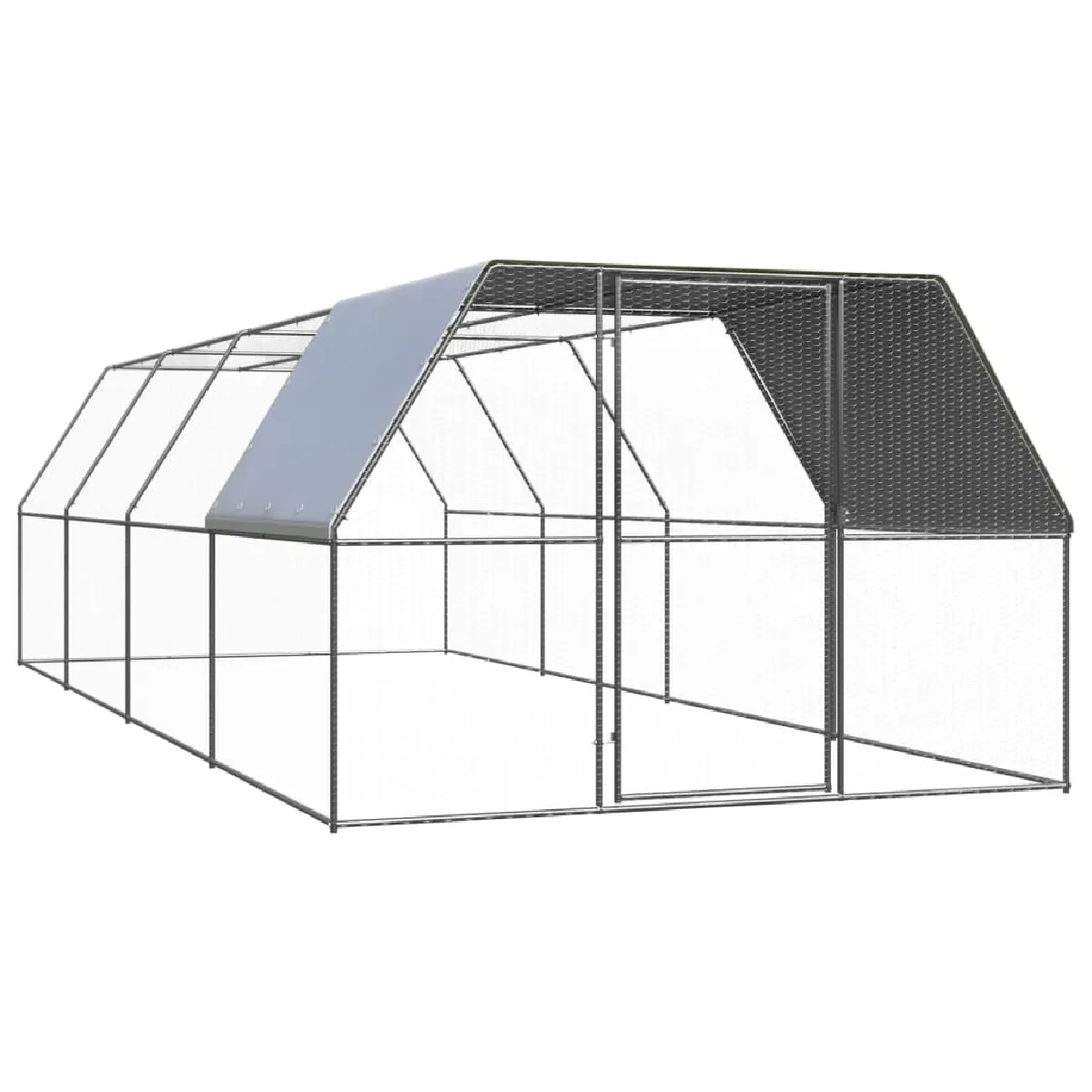 VidaXL Poulailler d'extérieur - 3x8x2 m