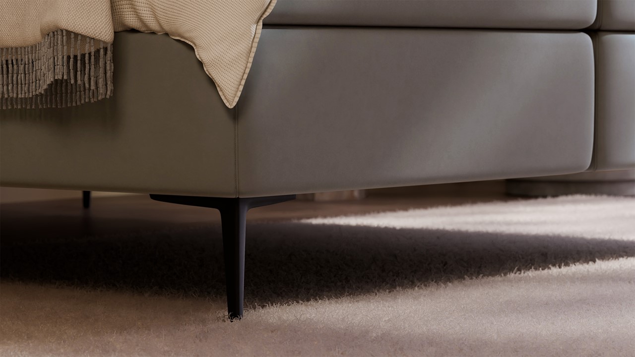 Boxspring Mesa - Warm wool dark grey