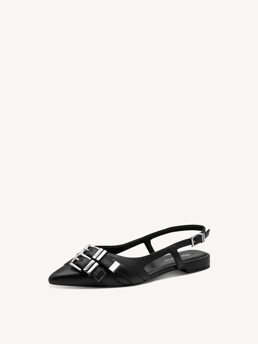 Leren Slingpumps - zwart