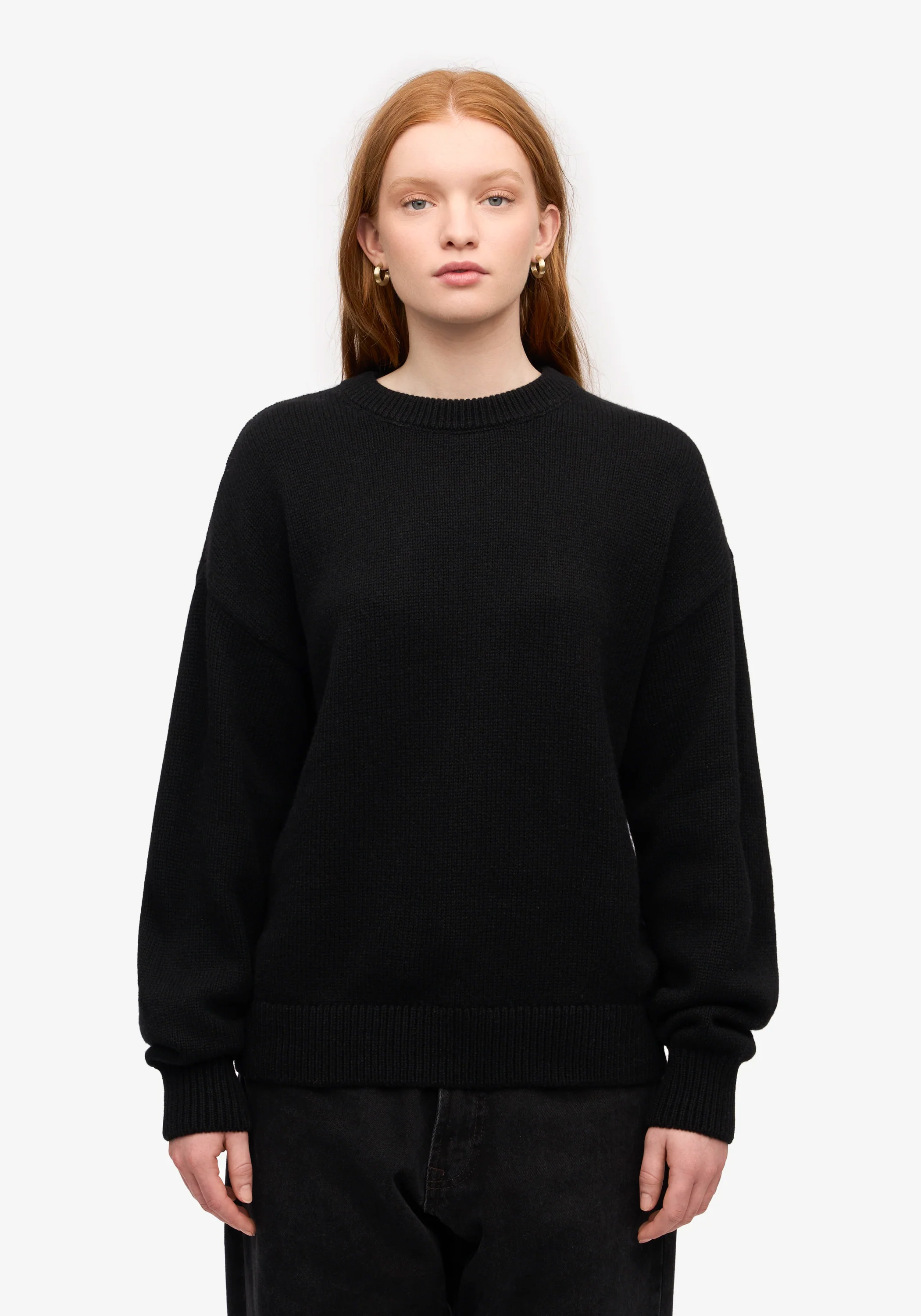 Colorful Standard Oversized Merino-Wollpullover Deep Black