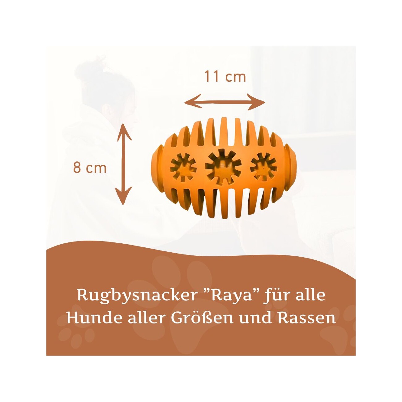 Wildfang Naturkautschuk Hundespielzeug - Rugbysnacker 
