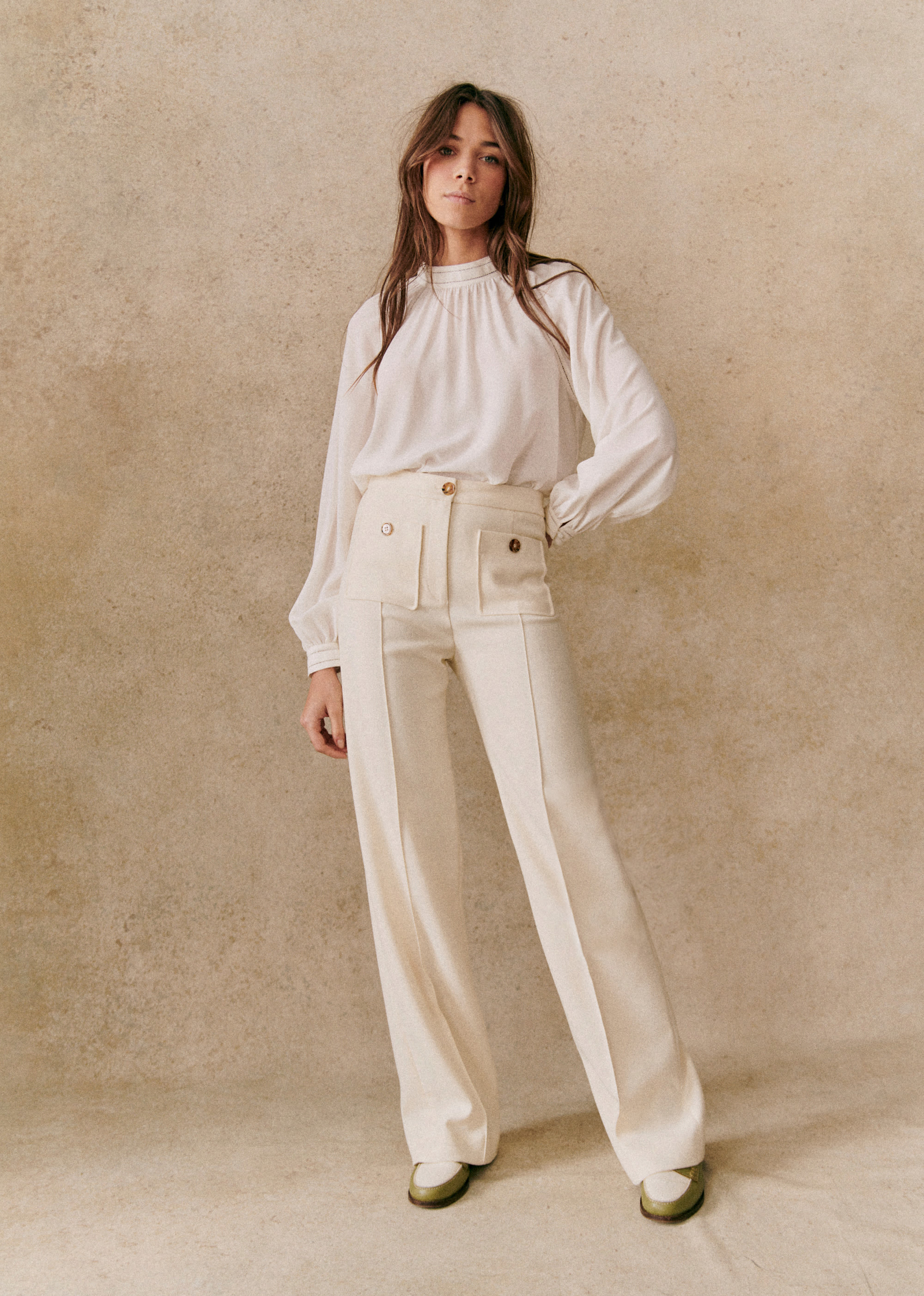 Pantalon Dan - Blanc - E-SHOP/BAS Pantalons 5905595