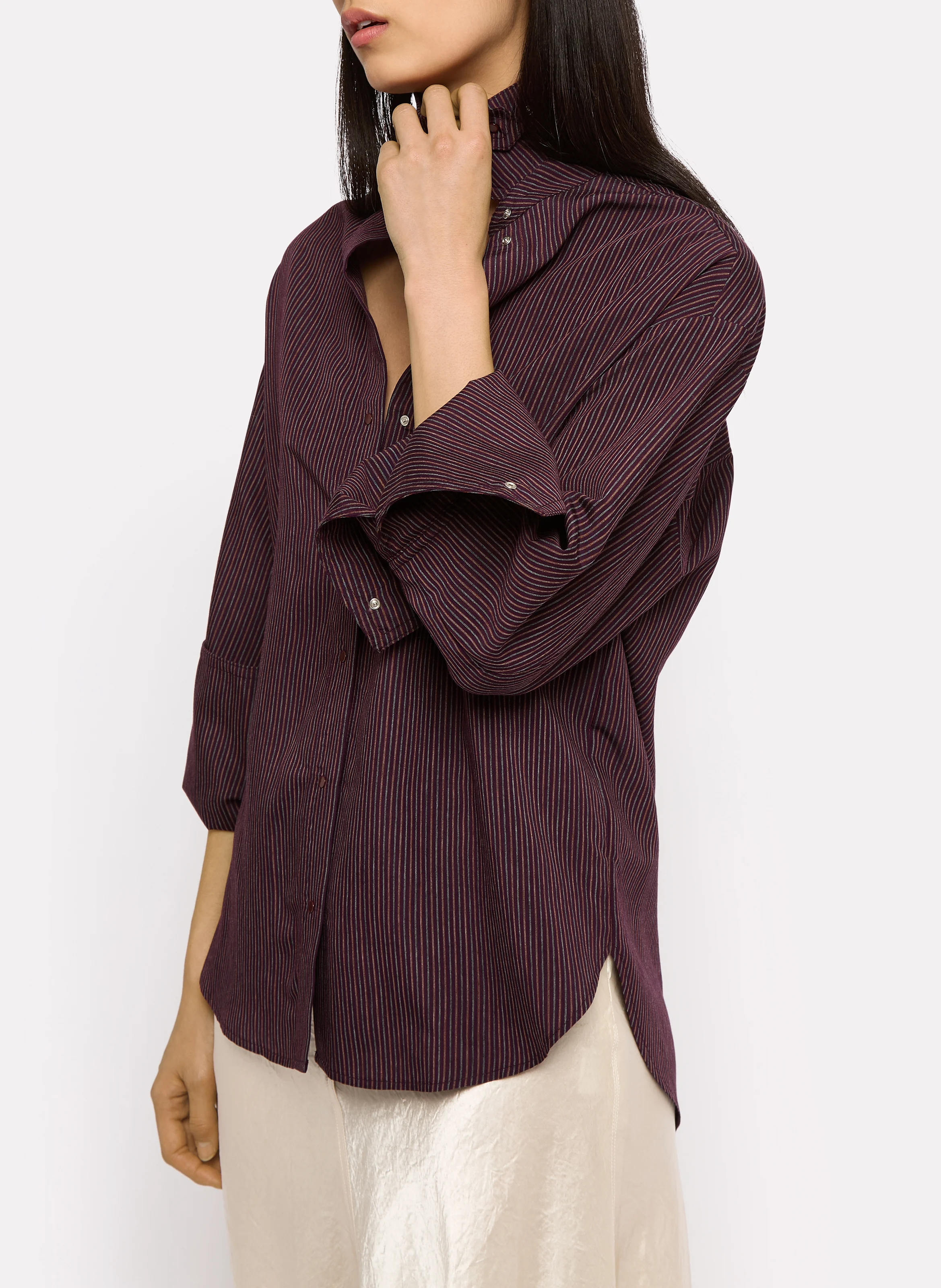 ALLY - Chemise ample col classique | Rouge