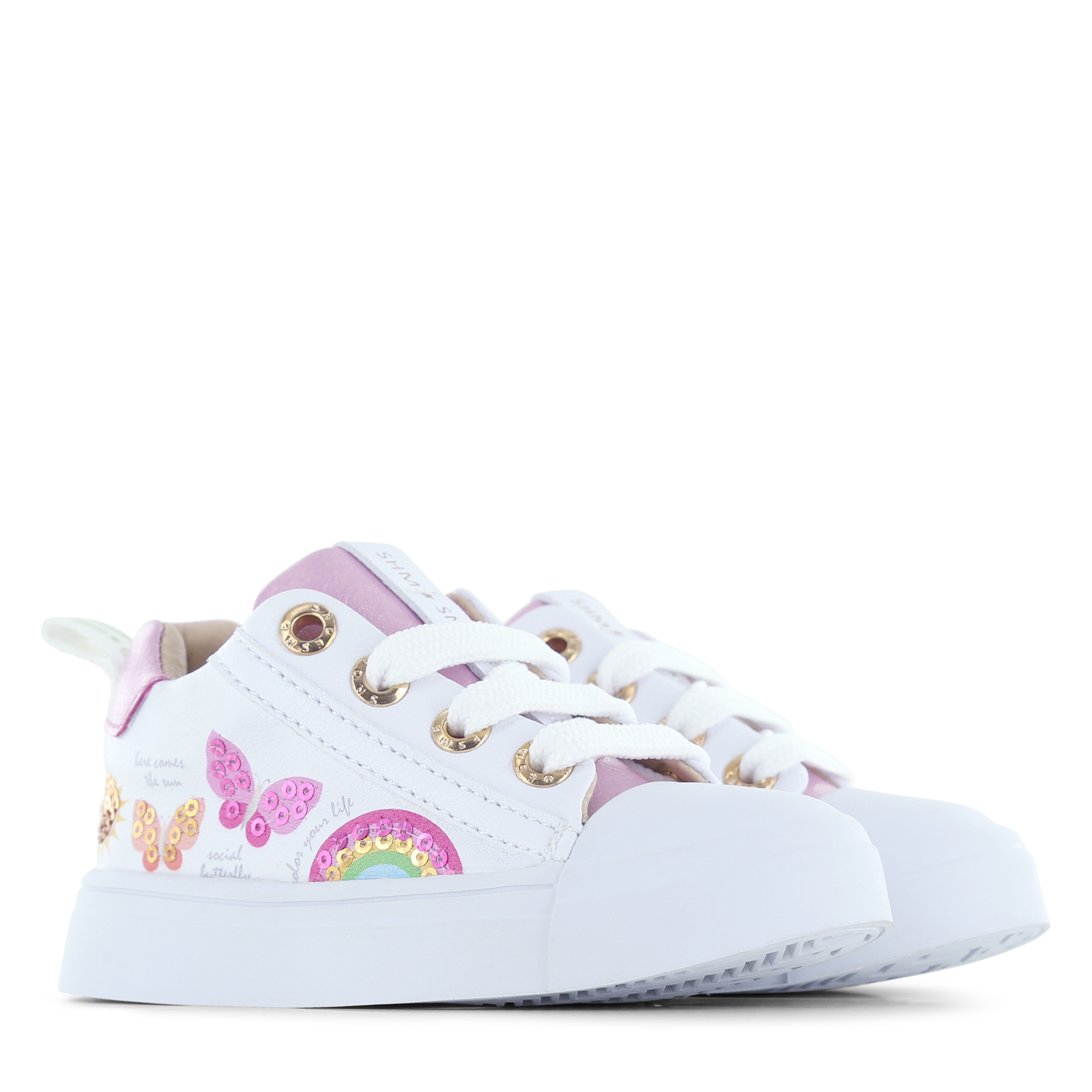 Shoesme weißer Sneaker mit Schmetterling