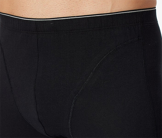 SCHIESSER lange Unterhose mit Bio-Baumwolle, schwarz