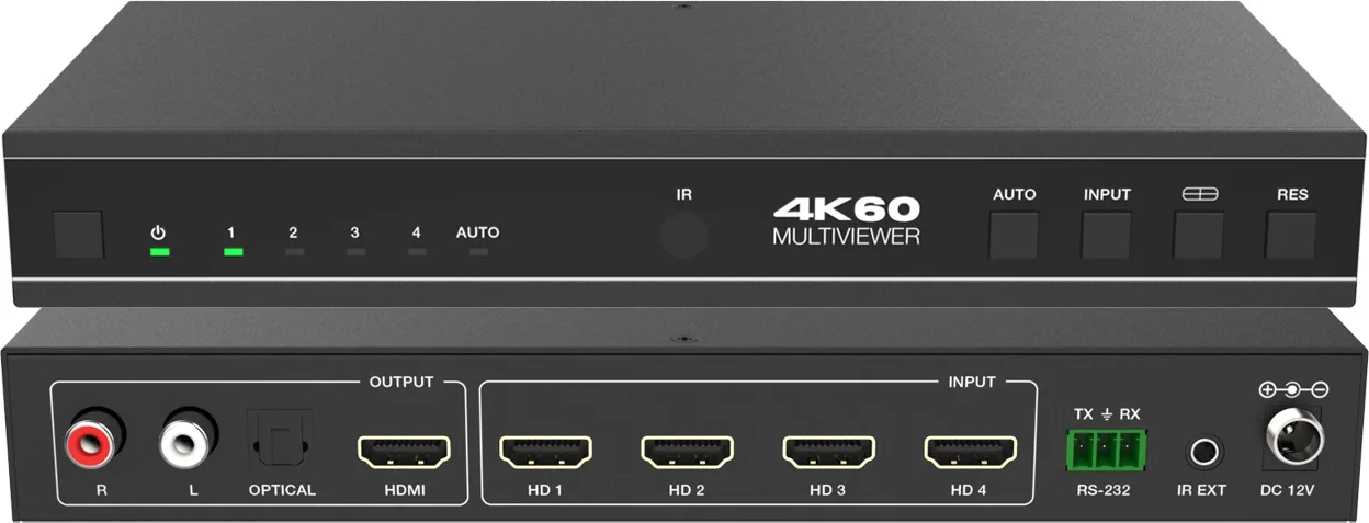 DVDO 4K 4x1 Seamless HDMI Switcher Multiview Commutateurs, switch et sélecteurs