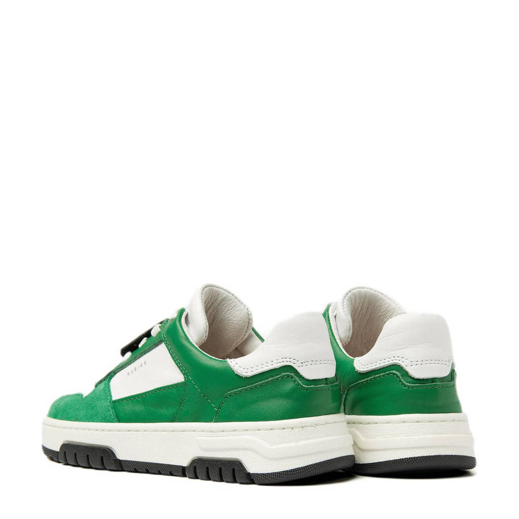Nubikk Basket Court leren sneakers wit/groen