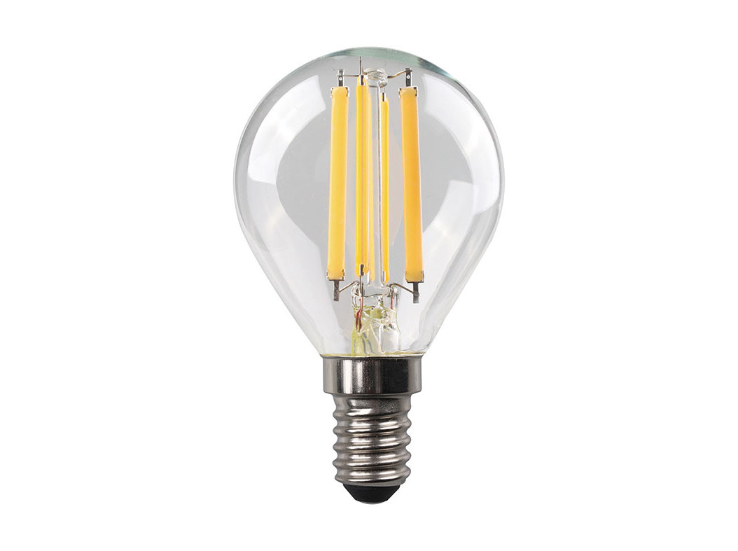 LÂMPADA LED ESFÉRICA AUCHAN E14 60W LUZ BRANCA CLARA