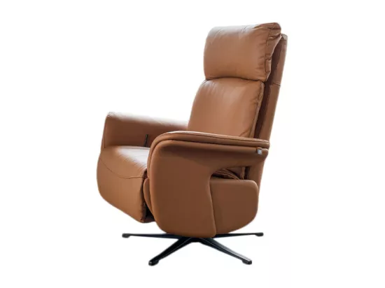 Fauteuil - marron cuir - NAMA