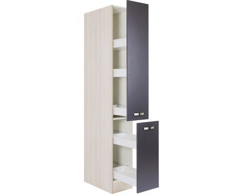 Optifit apothekerskast Porto220 BxDxH 30x57,1x206,8 cm antraciet mat gedemonteerd