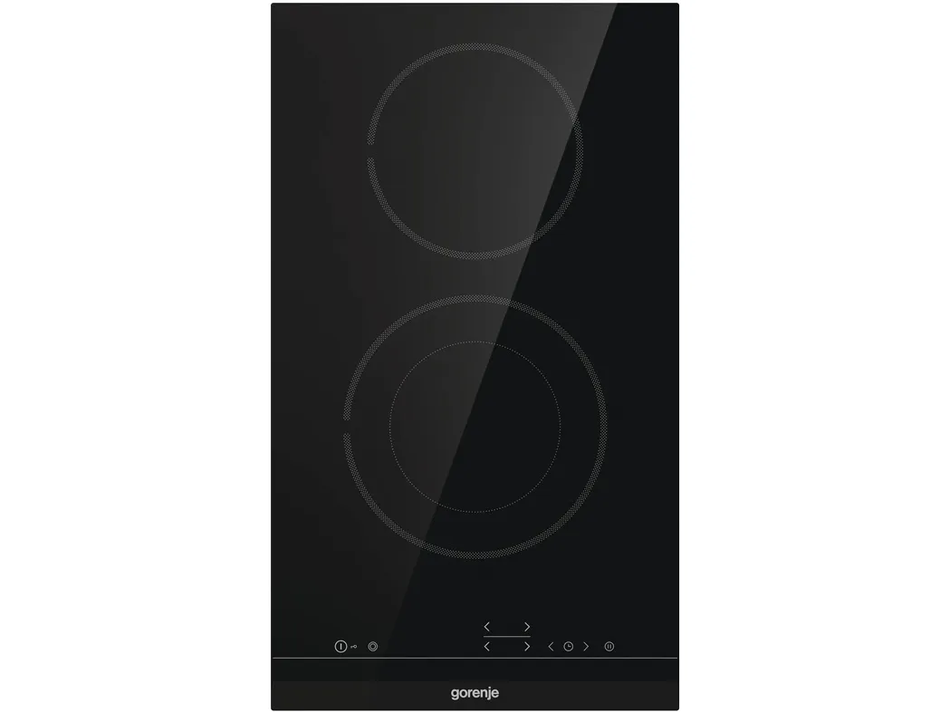 Gorenje Essential ECT322BCSC - Keramisk kogeplade - 2 plader - Niche - bredde: 28.3 cm - dybde: 49 cm - med facetteret frontkant - sort