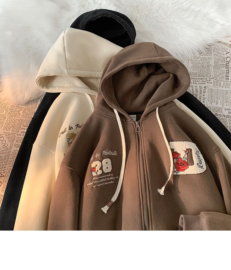 Wescosso - Hoodie met rits en letters