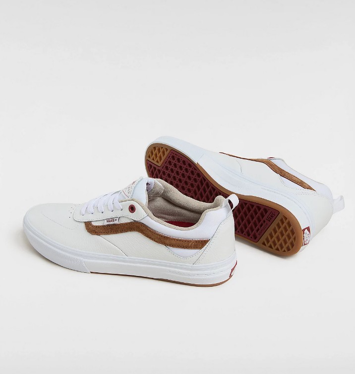 Vans Skate Kyle Walker Leather White Red 7.5 US / 40 EU