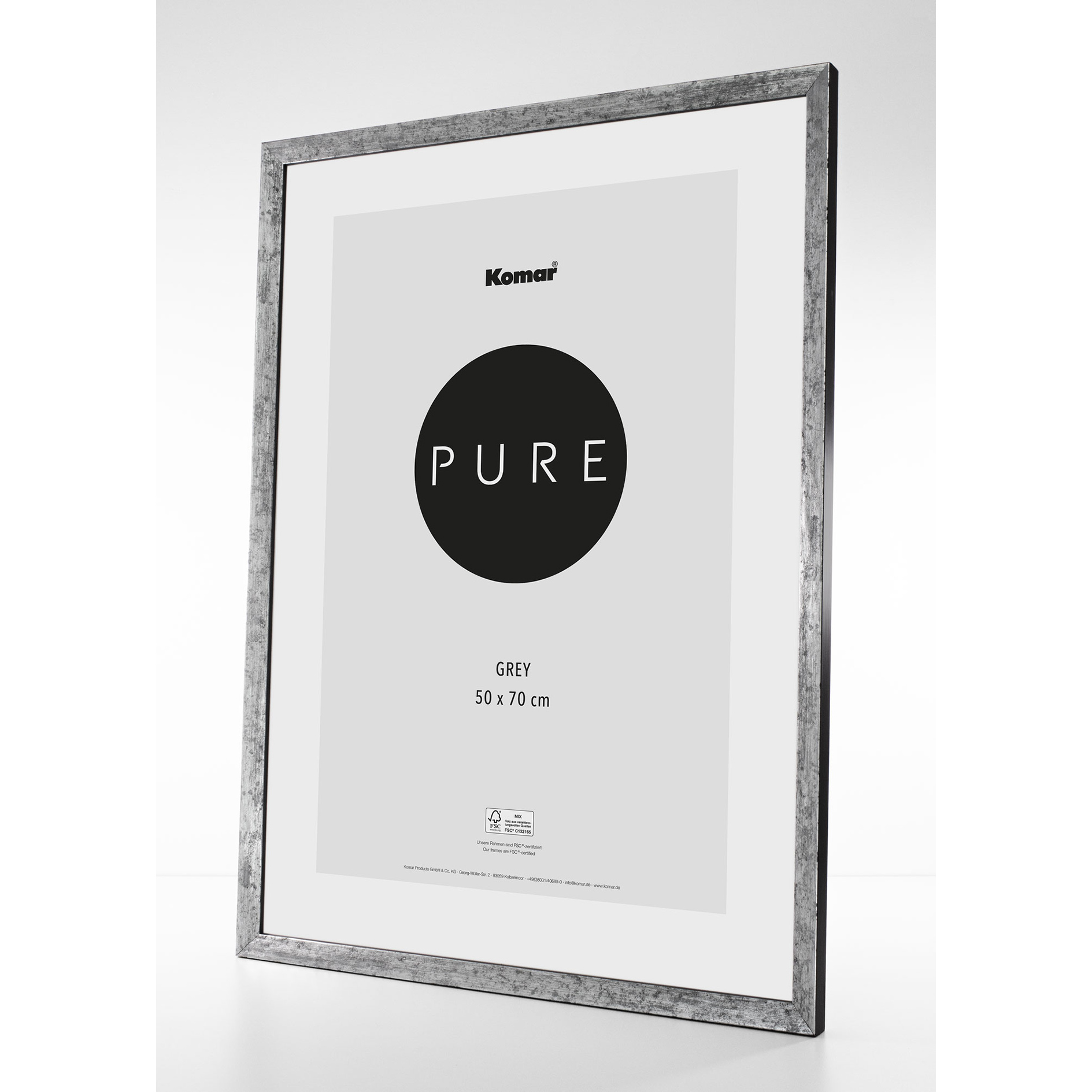 Holz-Bilderrahmen - silber - 50x70 cm