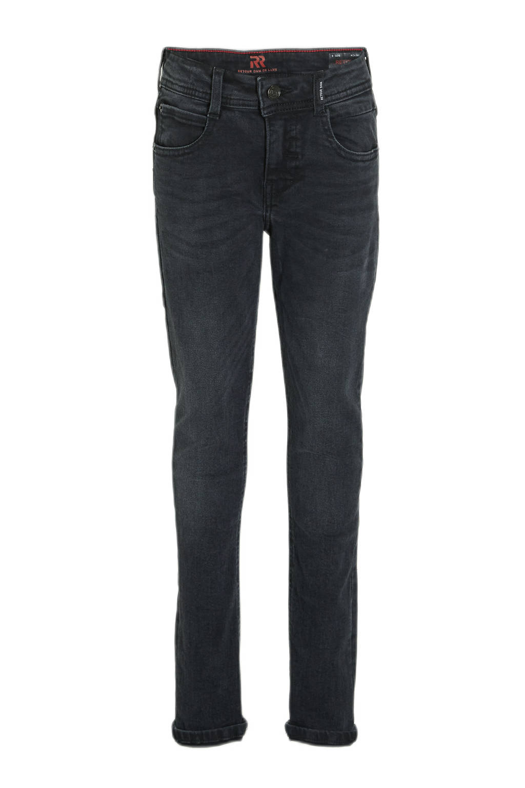 Retour Jeans tapered fit jeans Wyatt black denim