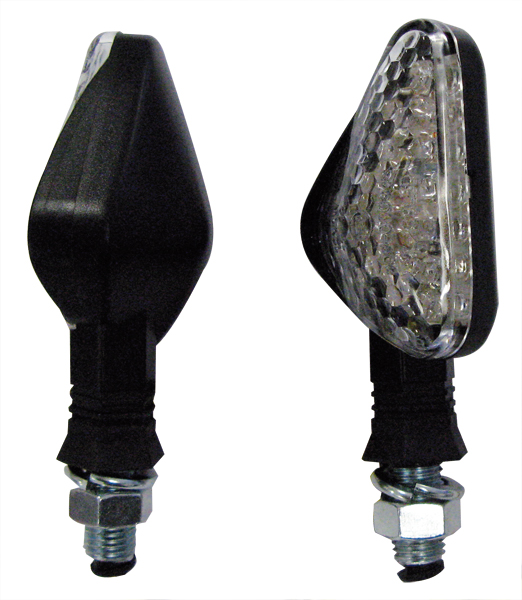 Dafy Moto - Mini Clignotants Triangle Asymetrique Noir