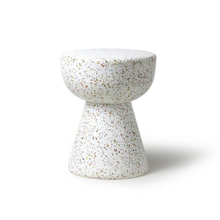 HKliving Terrazzo bijzettafel Ø35 White