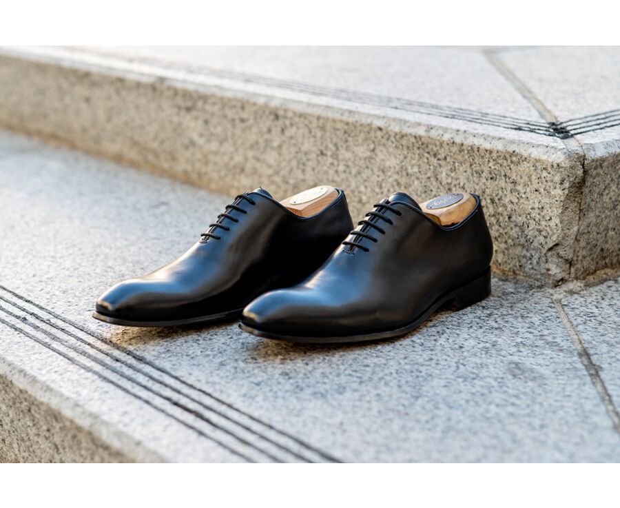 Richelieu homme Noir semelle cuir - OLDBURY