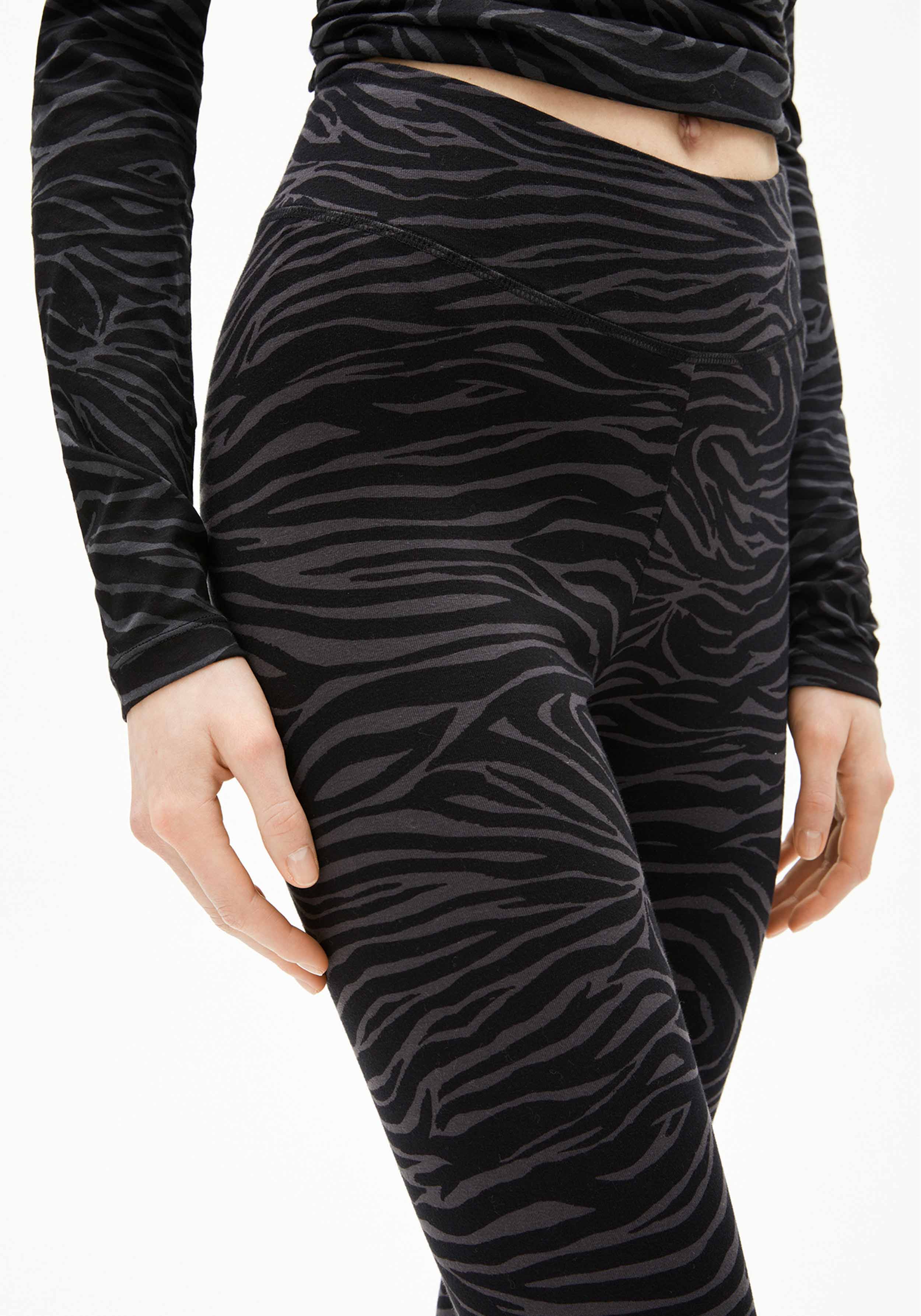 Armedangels Leggings Faribaa Zebraraa Black