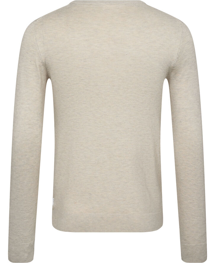 Lindbergh Melange round neck knit Off white mel