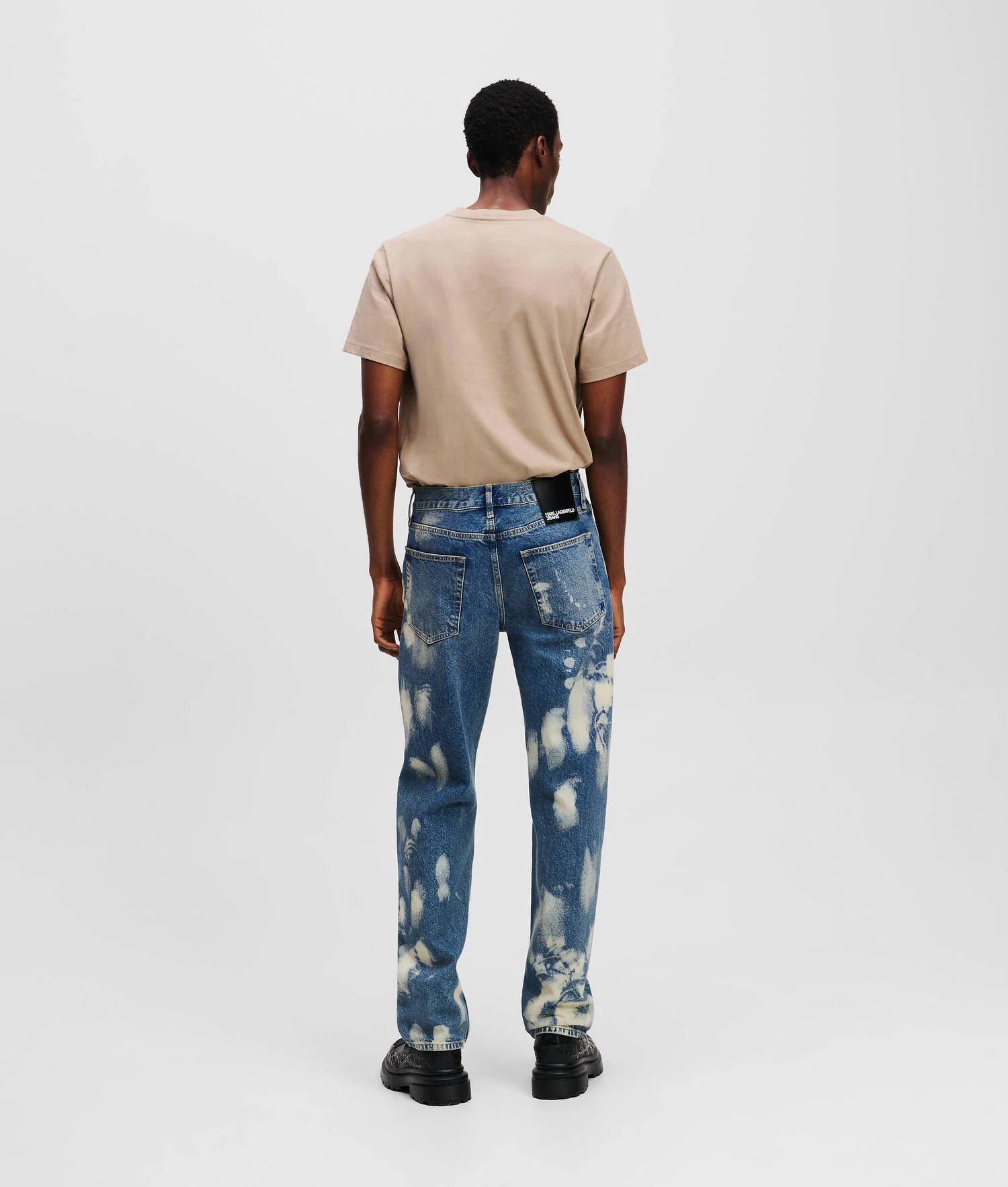 JEAN DROIT DÉLAVÉ - Denim blanchi