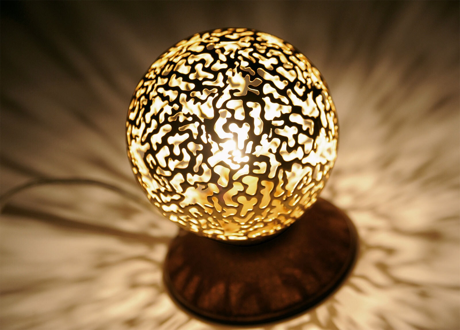 Paul Neuhaus Retrofit Tischlampe GRETA 1-flg rostfarbig/goldfarbig