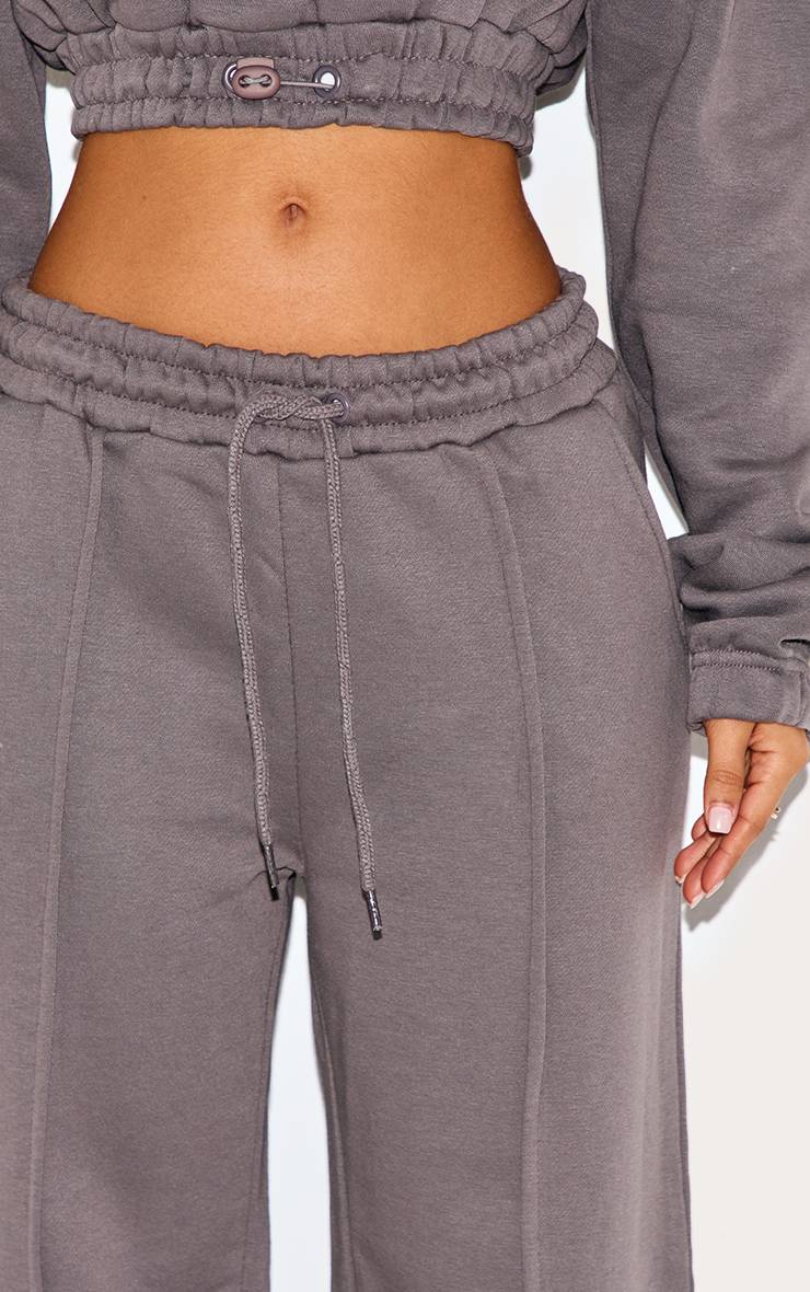 Steel Blue Jogging Petite À Jambes Larges Avec Détails De Coutures