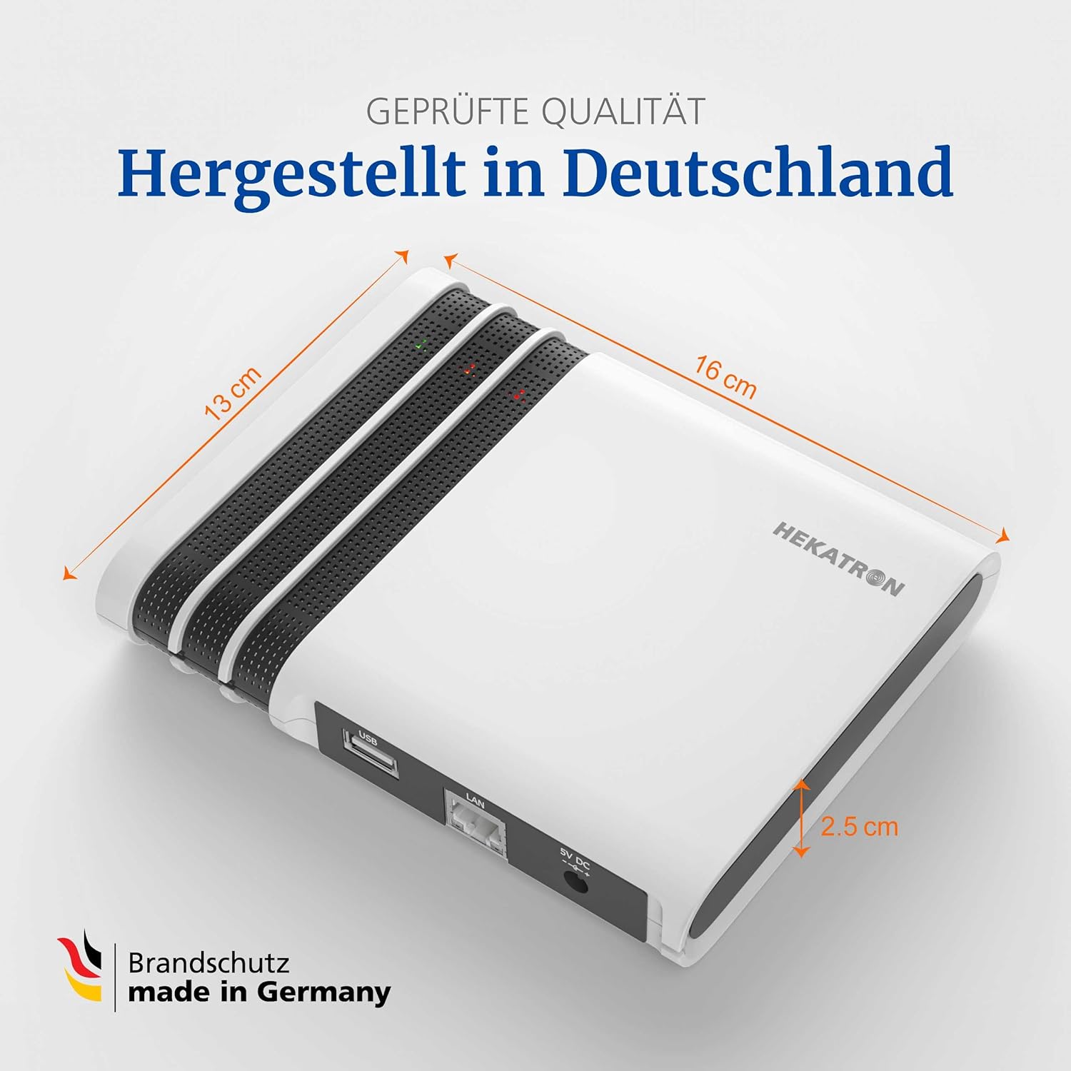 Hekatron Genius Port – Funkgateway für Rauchmelder Genius Plus X – zuverlässige Alarmweiterleitung auf Mobile Endgeräte, einfache Installation