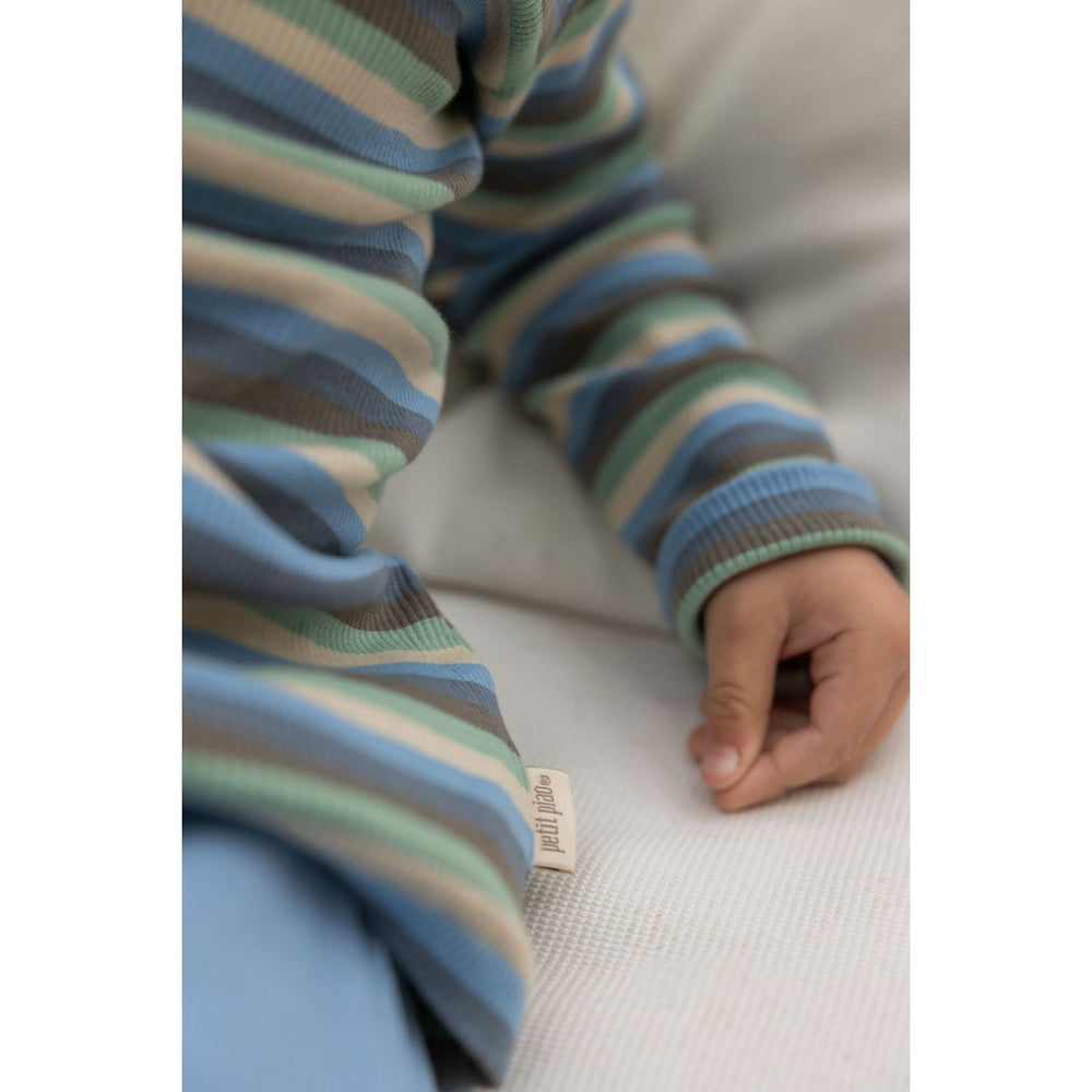 Køb Petit Piao Allure Blue Multi Stripe Bluse Modal Multi Striped